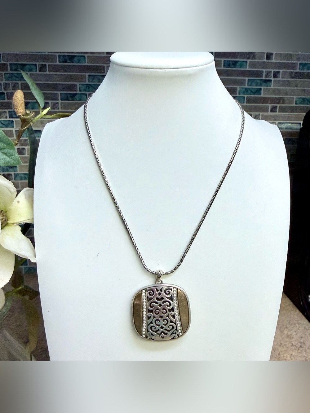Brighton Shadow Play Reversible Pendant Necklace